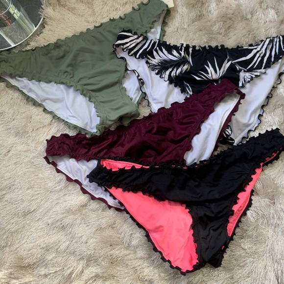 maroon bathing suit bottoms